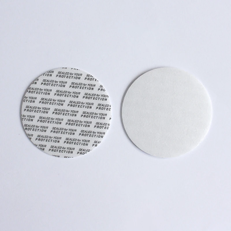 33mm Pressure Sensitive PS Foam Cap Liners Seal Tamper Seal Sealed for your Protection US Seller Red Print
